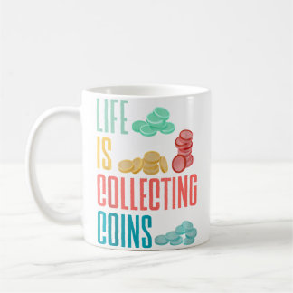 Taza De Café Coleccionando Monedas Numismático Numismática La V