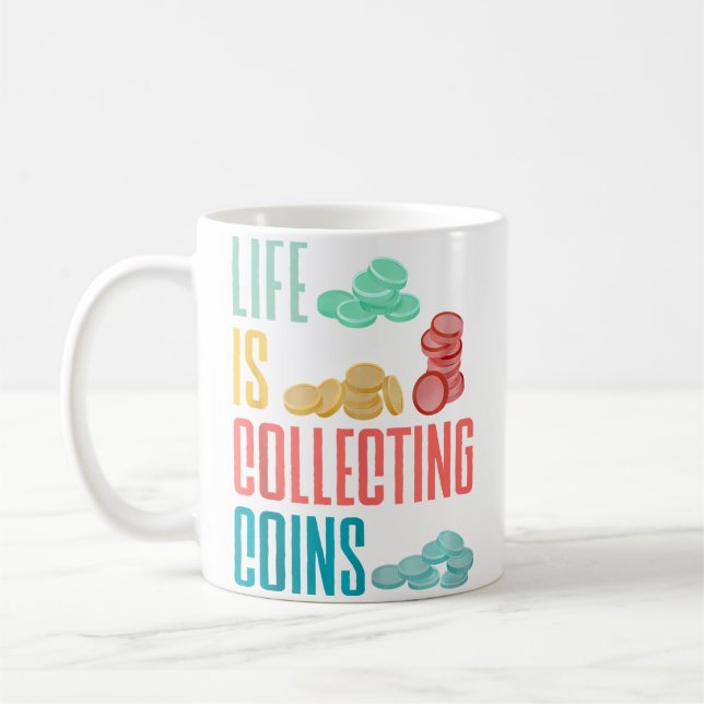 Taza De Café Coleccionando Monedas Numismático Numismática La V (Izquierda)