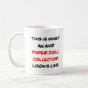 Taza De Café coleccionista de muñecas de papel, ávido