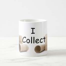Taza De Café Colecciono papel higiénico en la grabación de una 