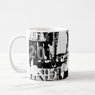 Taza De Café Colectivo de posters de publicidad de calle rota
