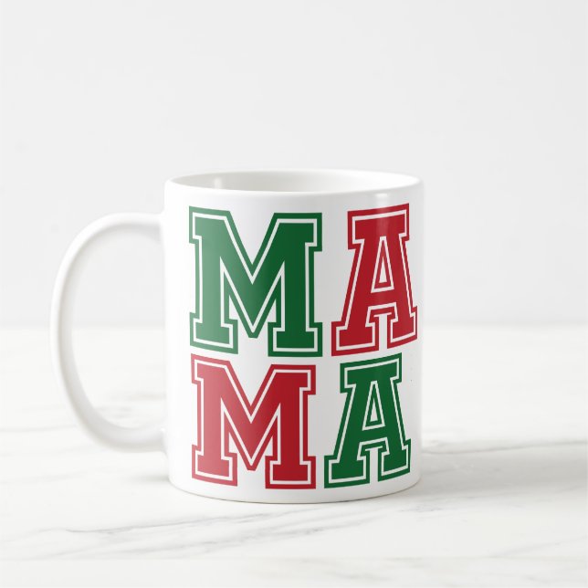 Taza De Café Colegiado "MAMA" Audaz regalo de vacaciones mamás (Izquierda)