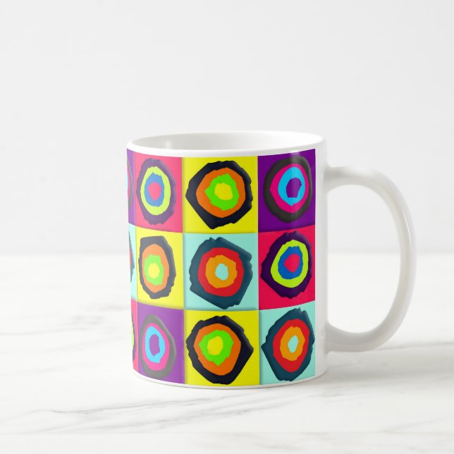 Taza De Café coletero elástico de círculos estampados (Derecha)