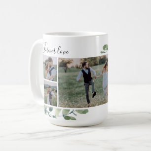 Taza De Café Colgante de placa conmemorativa de boda con collag
