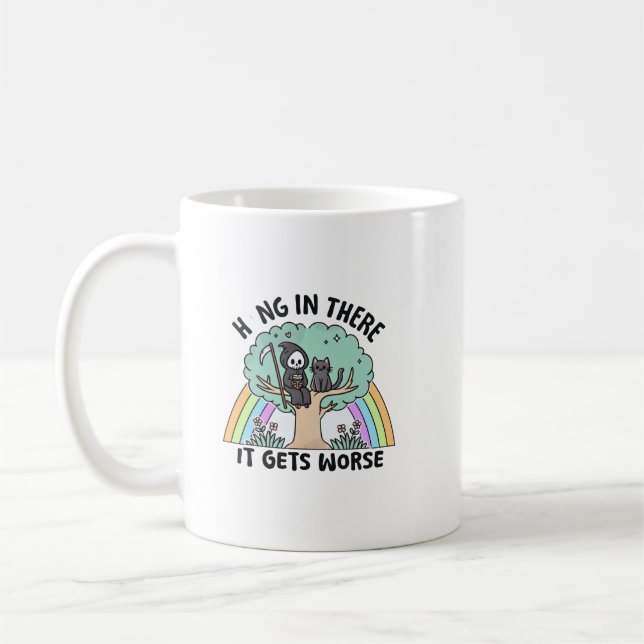 Taza De Café Colgar ahí se pone peor (Izquierda)