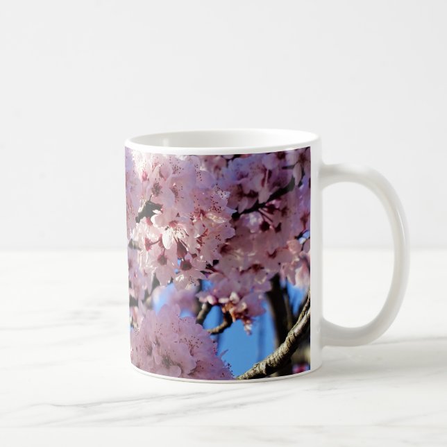 Taza De Café Colgar clásico de cerezo rosa (Derecha)