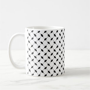 Taza De Café Colgar clásico de Keffiyeh en Palestina, 11 oz