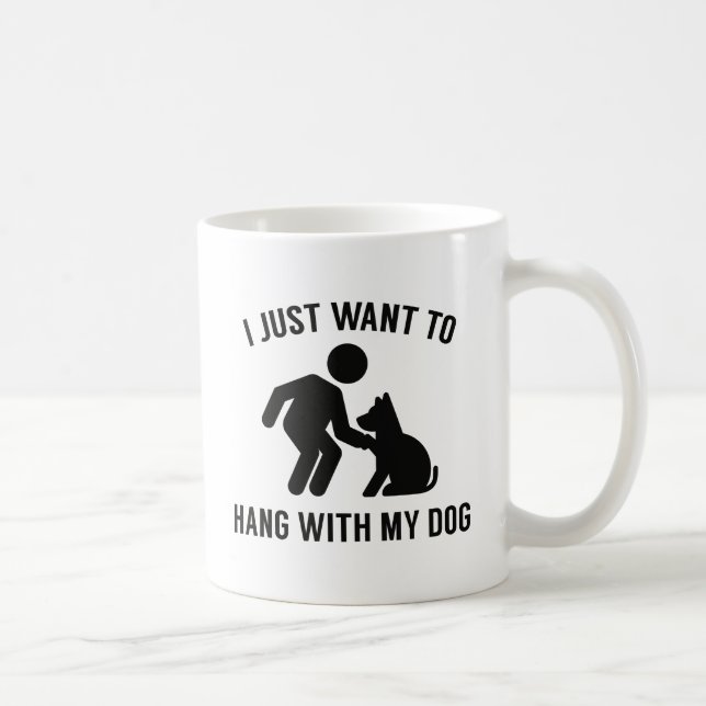 Taza De Café Colgar con mi perro (Derecha)