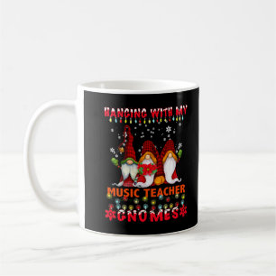 Taza De Café Colgar con mi profesor de música Gnomes Ugly Xmas 