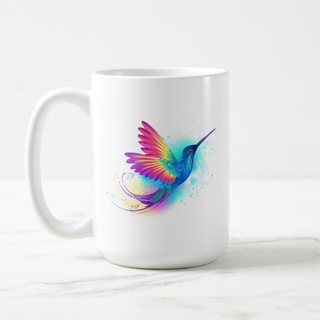 Taza De Café Colibrí arcoiris exótica (Izquierda)