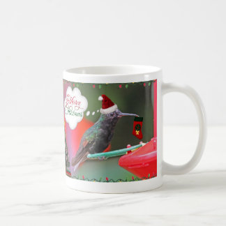 Taza De Café Colibrí de las Felices Navidad