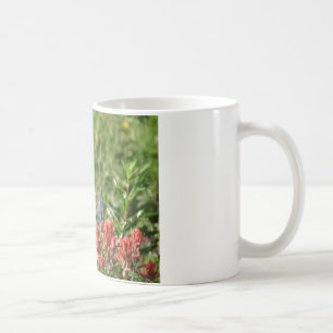Taza De Café Colibrí en flores silvestres