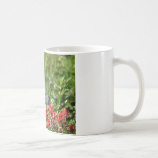 Taza De Café Colibrí en flores silvestres