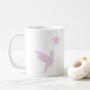 Taza De Café Colibrí En Silhouette