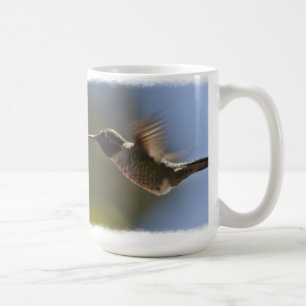 Taza De Café Colibrí en vuelo en blanco