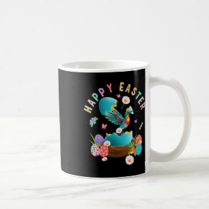 Taza De Café Colibrí Feliz Pascua Buscando Huevos de Pascua Día