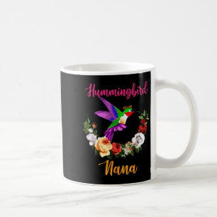 Taza De Café Colibrí nana floral pajarito corbatín amante madre