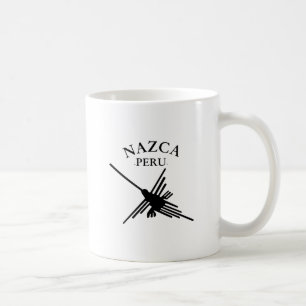 Taza De Café Colibrí Nazca Perú con texto curvo