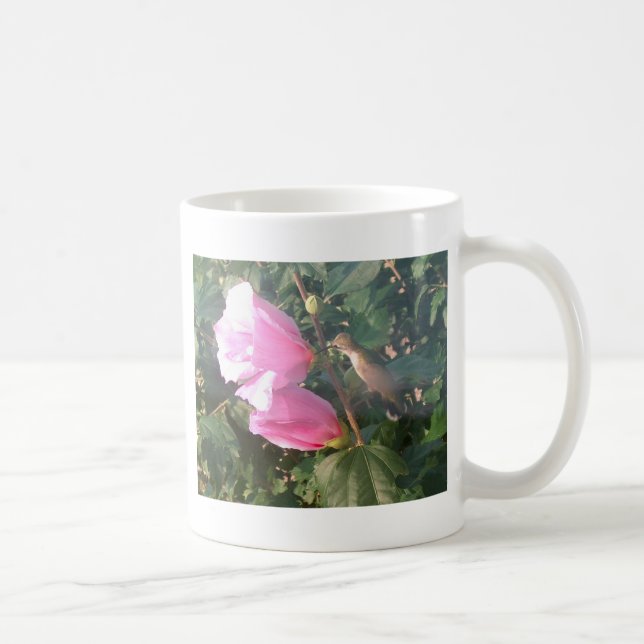 Taza De Café Colibrí y rosa de Sharon (Derecha)