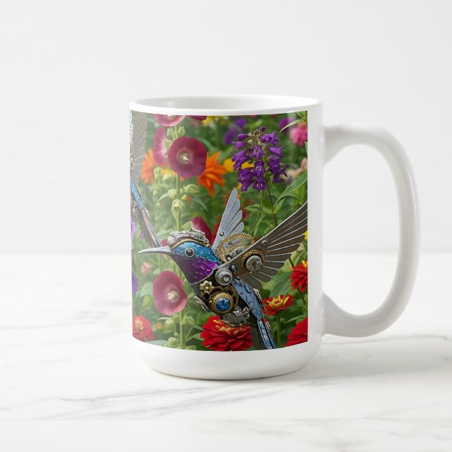 Taza De Café Colibríes Steampunk (Derecha)