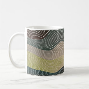 Taza De Café Colinas Naturales: Patrón paisajístico