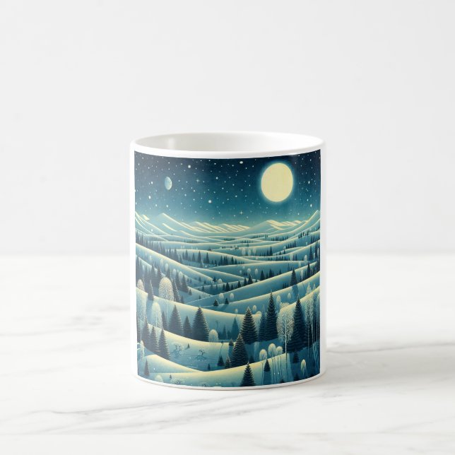 Taza De Café Colinas rocosas de invierno (Centro)