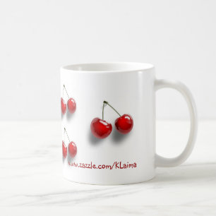 Taza De Café collage con las cerezas