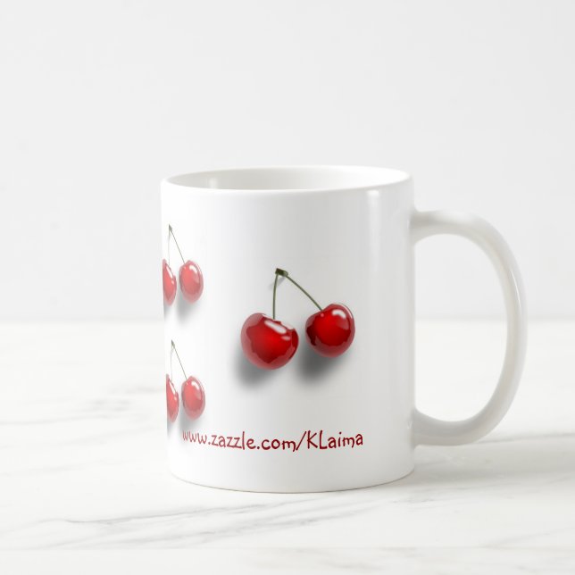 Taza De Café collage con las cerezas (Derecha)