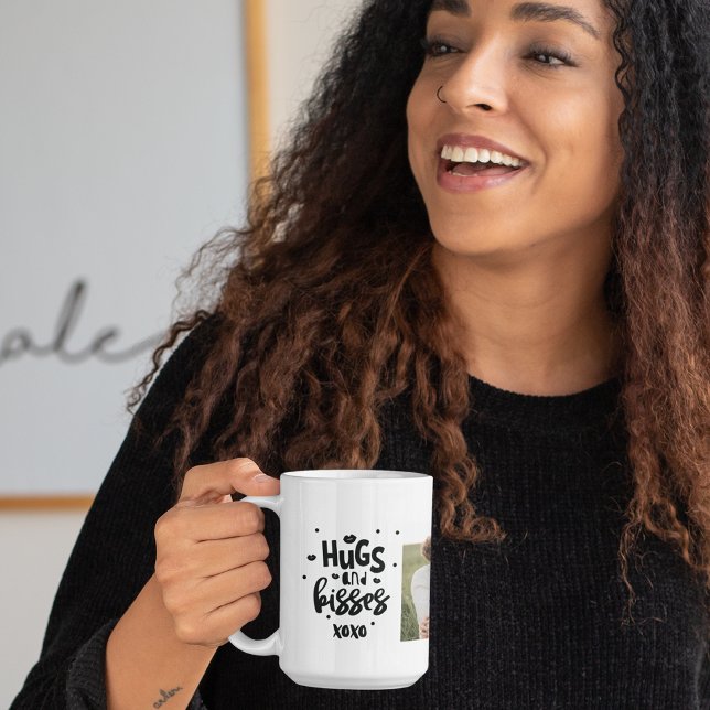 Taza De Café Collage Couple Photo y Abrazos Y Besos Frases Amor (Subido por el creador)