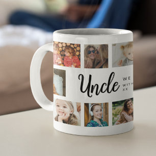Taza De Café Collage de 18 fotos Tío personalizado