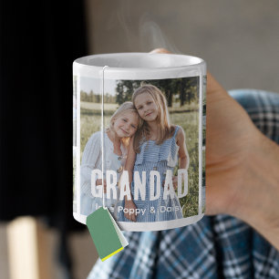 Taza De Café Collage de 5 fotos de moda para abuelo
