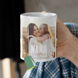 Taza De Café Collage de 5 fotos Nana de moda