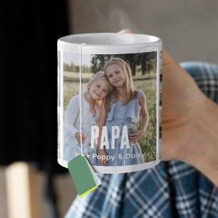 Taza De Café Collage de 5 fotos trendy Papa