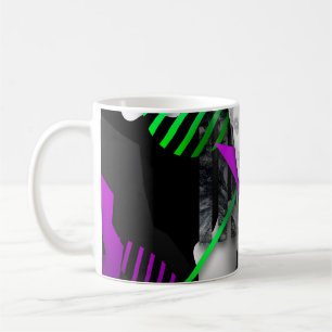 Taza De Café Collage de arte contemporáneo con estatua de la ca