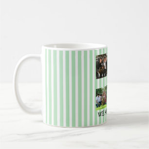 Taza De Café collage de familia a rayas pastel