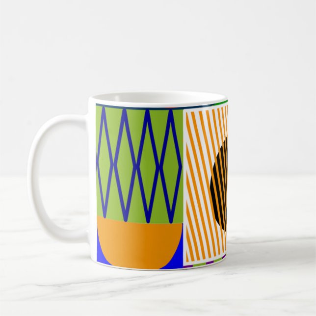 Taza De Café Collage de forma Bauhaus  (Izquierda)