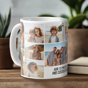 Taza De Café Collage de Fotos - 13 Imágenes más Bloque de Texto