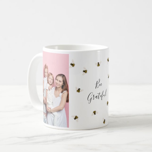 Taza De Café Collage de fotos Abejas Miel (Anverso izquierdo)