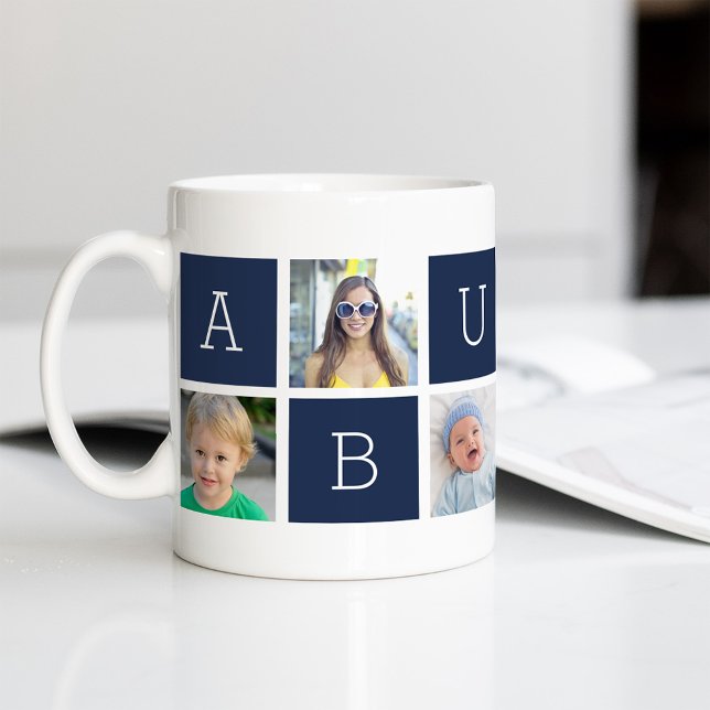 Taza De Café Collage de fotos Abuelo personalizado Abuelo (Subido por el creador)