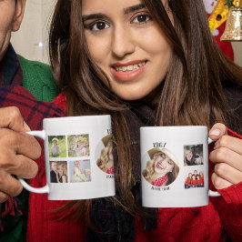 Taza De Café Collage de fotos Año Mug Nació Cumpleaños Mamá Pap