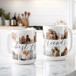 Taza De Café Collage de fotos Best Friends 8