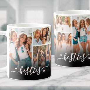 Taza De Café Collage de fotos Best Friends Besties