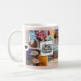 Taza De Café Collage de fotos Best Friends Forever