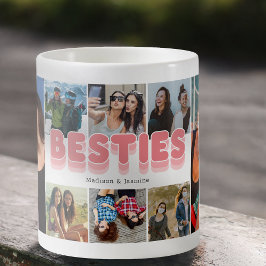 Taza De Café Collage de fotos Besties Best Friend