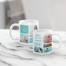 Taza De Café Collage de fotos Cute Nanny Grandchildren