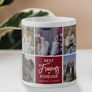 Taza De Café Collage de Fotos de Amigas para Siempre Moderno