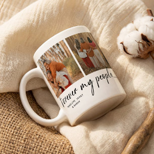 Taza De Café Collage de fotos de amistad 'Por siempre mi gente'