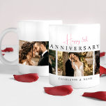 Taza De Café Collage de fotos de Aniversario personalizado<br><div class="desc">Celebra tu historia de amor con nuestro Collage de fotos de Personalizado Aniversario Coffee Mug, diseñado con un toque elegante y moderno. Personalízalo con tres preciadas fotos y el año de tu aniversario, ¡convirtiéndolo en un reflexivo regalo de aniversario boda o un regalo especial para El día de San Valentín!...</div>