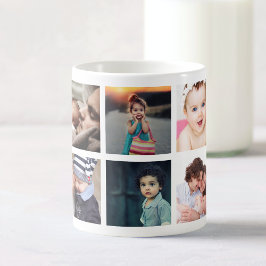 Taza De Café Collage de fotos de bebé familiar personalizado