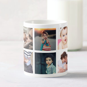 Taza De Café Collage de fotos de bebé familiar personalizado